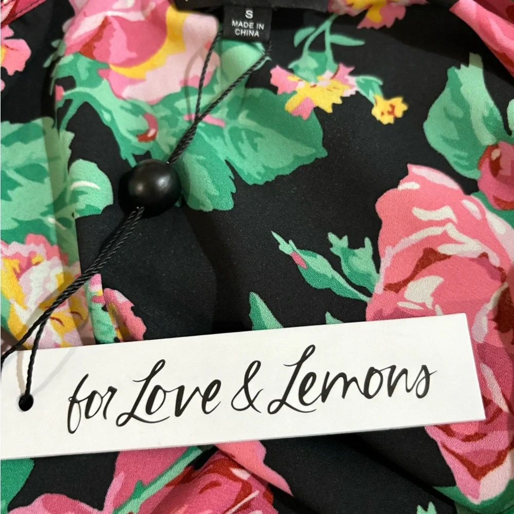 NWT Small For Love & Lemons Becca Floral Side Slit Open Back Maxi Dress - - Picture 5 of 7